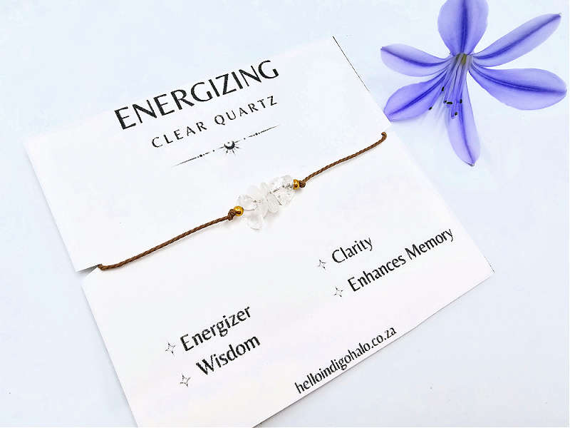 Clear Quartz Stone Chip Bangle (Energizing)