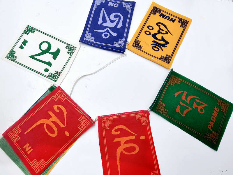 OM Mani Padme Hum Mantra Flags (Medium)