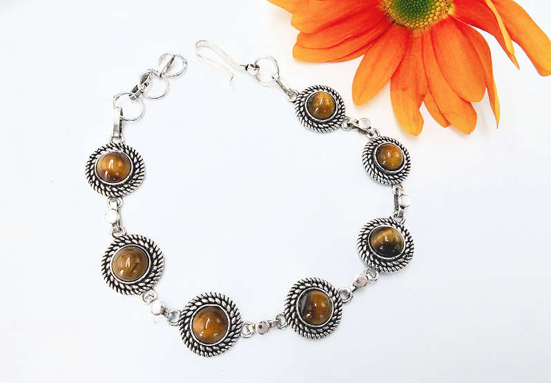 Tigers Eye Gem Bracelet Links