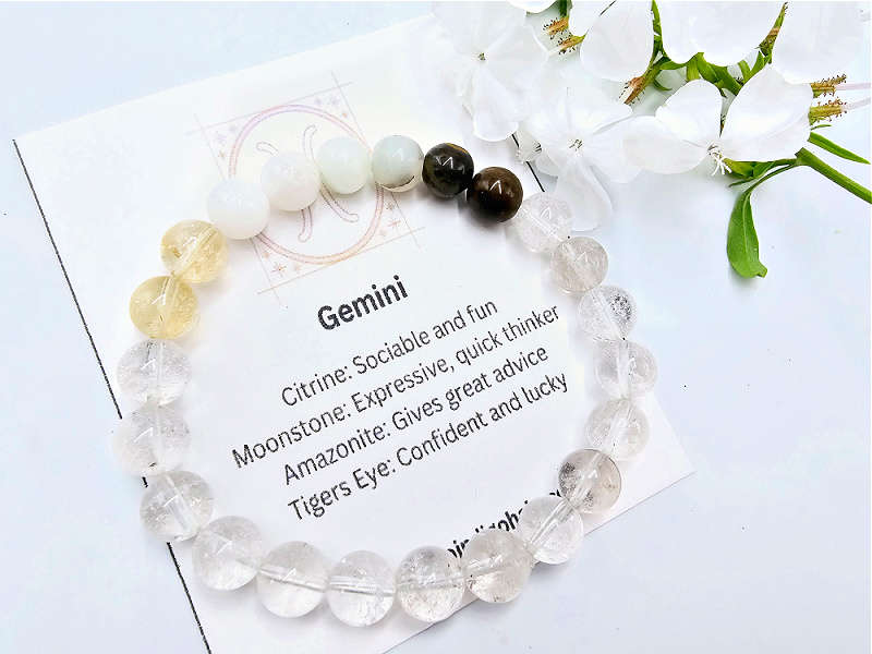 Gemini Zodiac Gemstone Bangle (21 May - 21 June)
