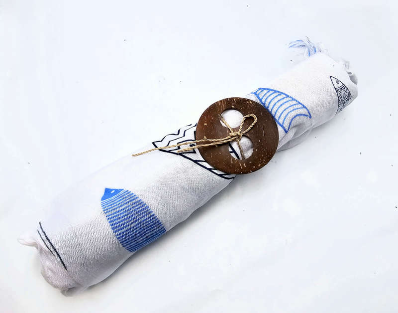 Blue Fish Sarong