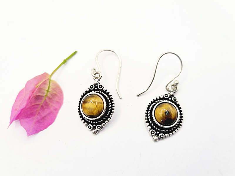 Tigers Eye Earrings New Age