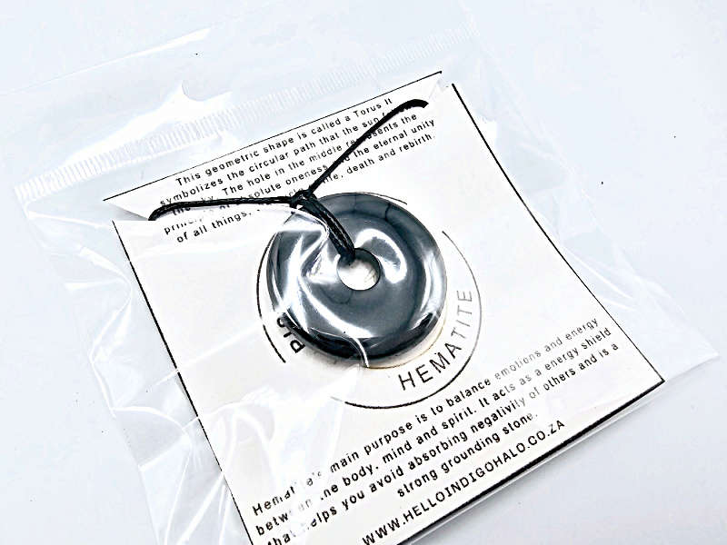Hematite Pi Stone Necklace