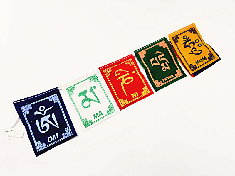 Om Mani Padme Hum Mantra Flags (Small)