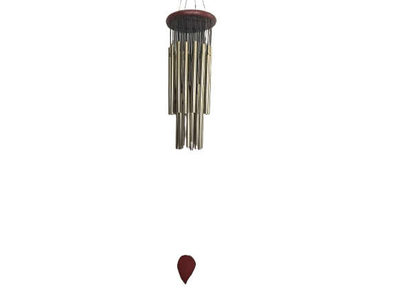Double Layer Gold Aluminum Round Wind Chime (80cm)