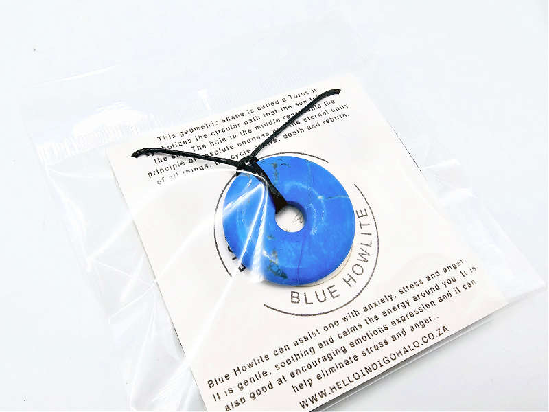 Blue Howlite Pi Stone 35mm