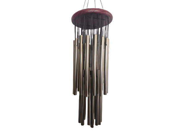 Double Layer Gold Aluminum Round Wind Chime (80cm)