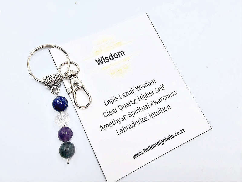 Wisdom Gemstone Key Ring