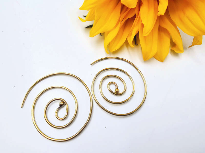 Spiral Earrings (Brass)