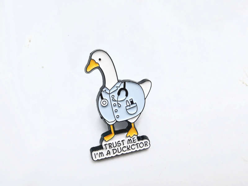Trust Me I'm A Ducktor Pin Badge