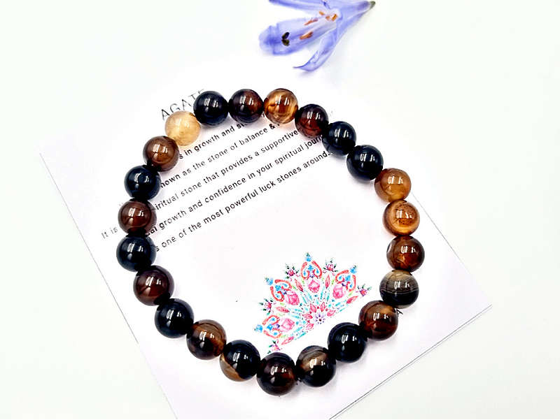 Coffee Agate Bangle (8mm)