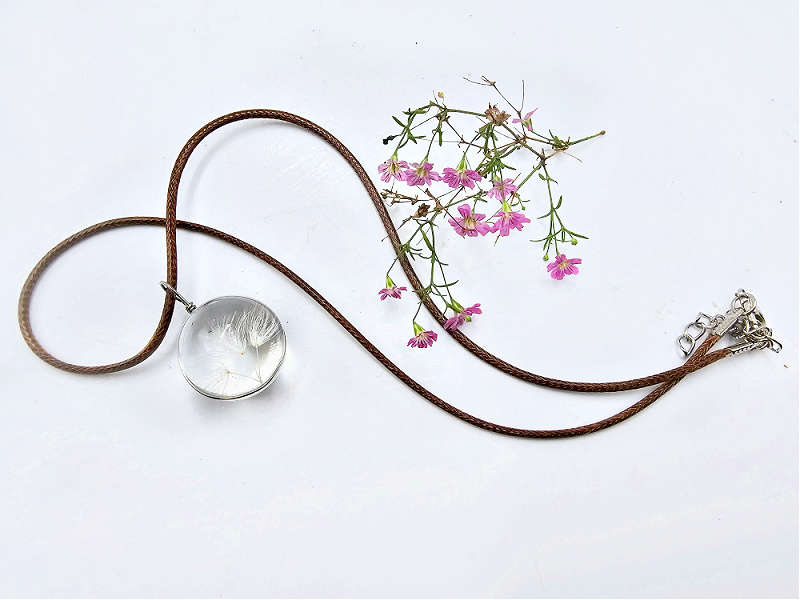 Dandelion Wish Necklace (2cm Sphere)