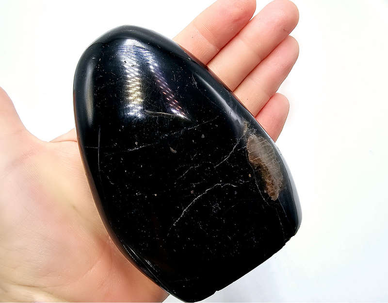 Black Tourmaline Standing Free Form D (434g)