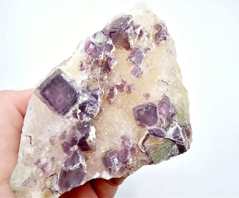 Purple Cap Cubic Fluorite Specimen C (294g)