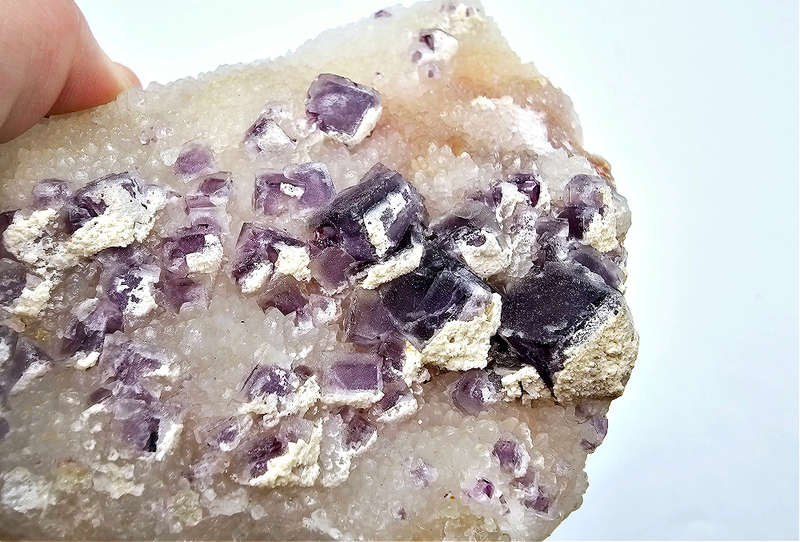 Purple Cap Cubic Fluorite Specimen D (330g)