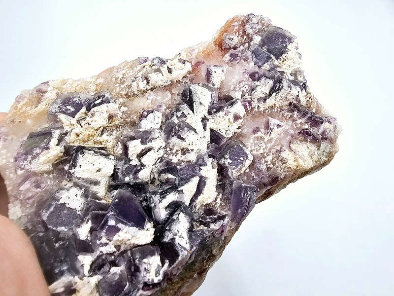 Purple Cap Cubic Fluorite Specimen F (358g)