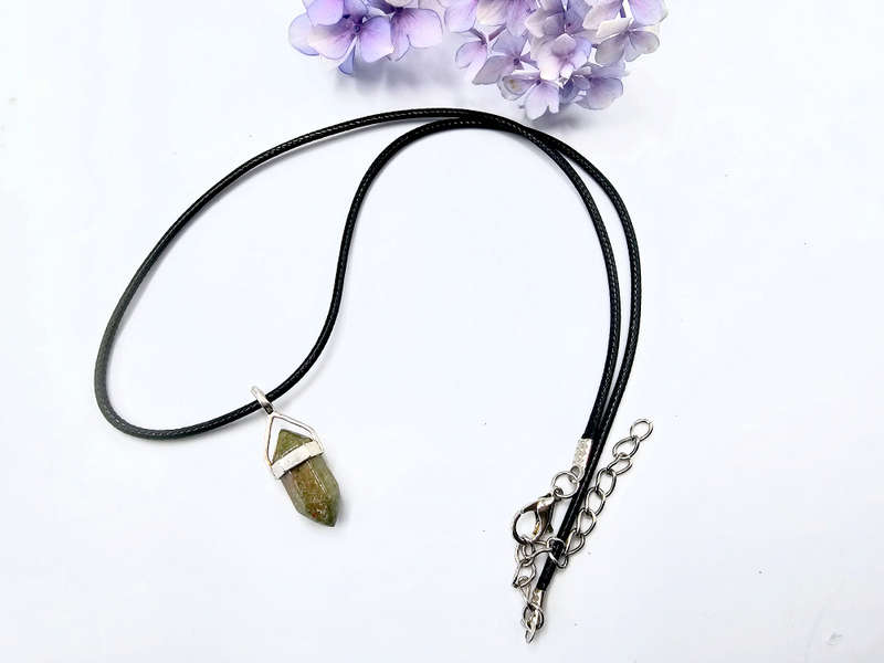 Unakite Crystal Mini Necklace (925 Silver)