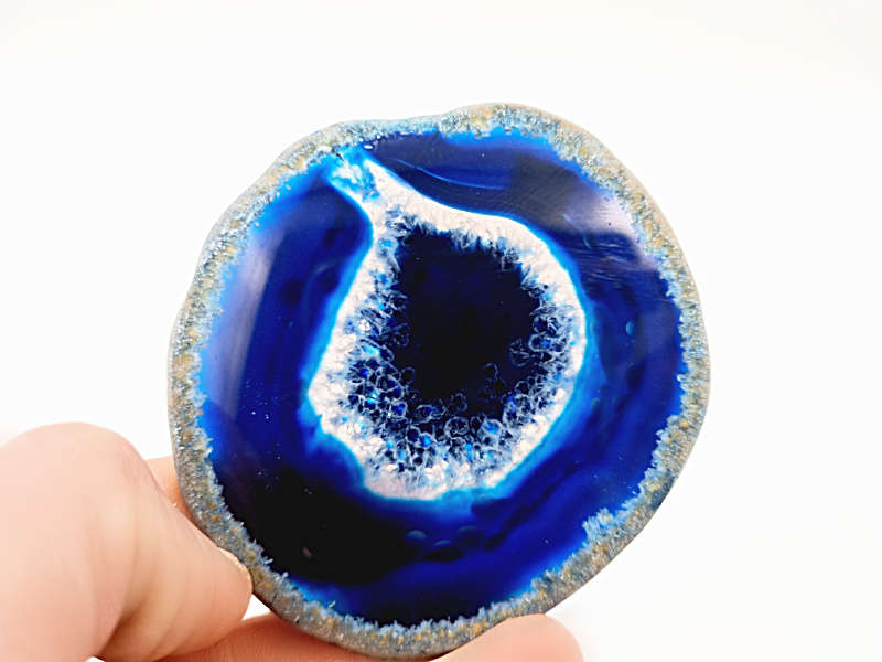 Small Agate Geode Slice (Blue)