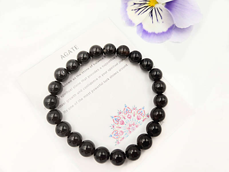 Black Agate Bangle (8mm)