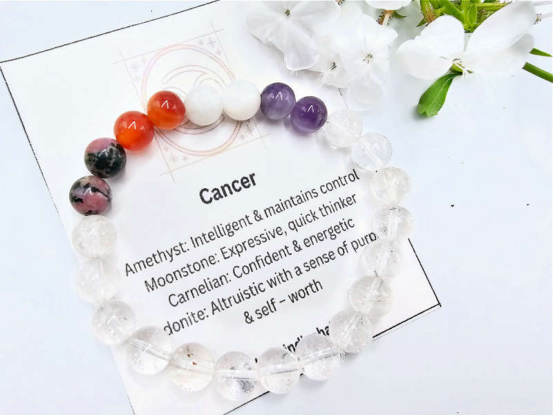 Cancer Zodiac Gemstone Bangle (22 June - 22 July)
