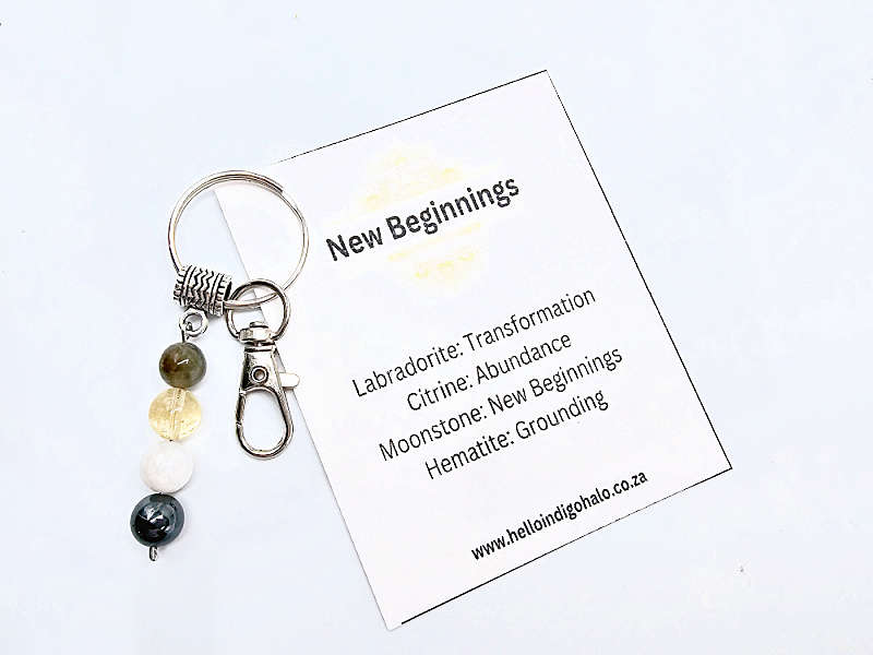 New Beginnings Gemstone Key Ring