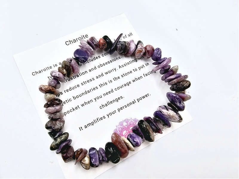 Charoite Chips Bangle