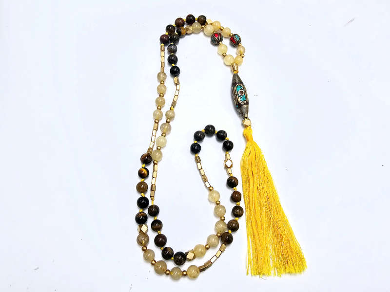 Golden Protector Mala Necklace