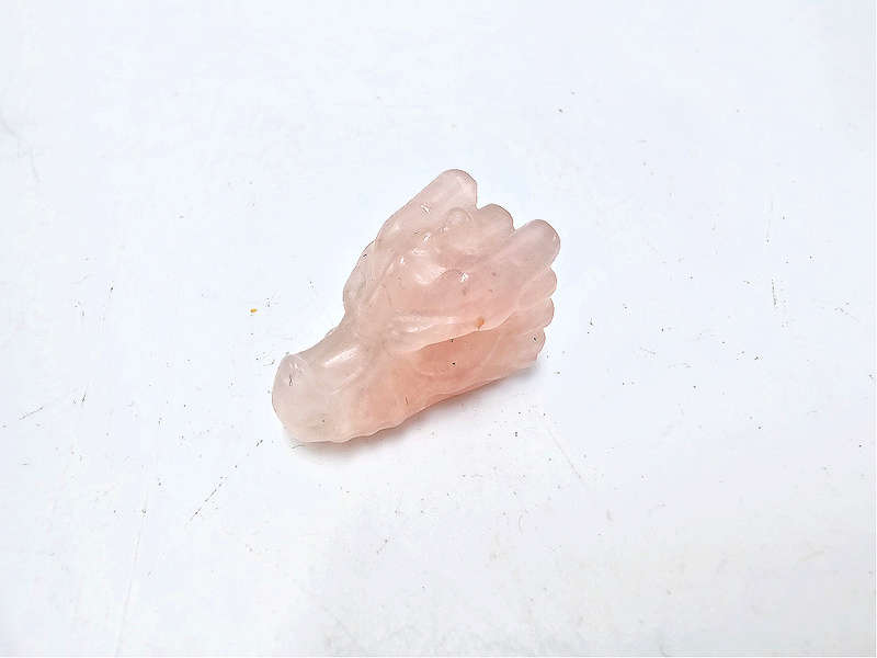 Rose Quartz Dragon Head (2.5cm)