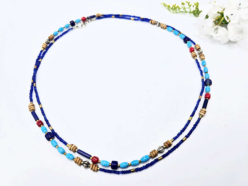 Tibetan Necklace Mixed Bead (60cm)