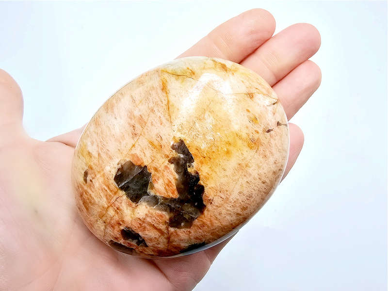 Peach Moonstone Palm Stone XL (255g)