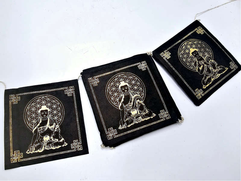 Recycled Paper Flags -Buddha Gold  (Indoor)
