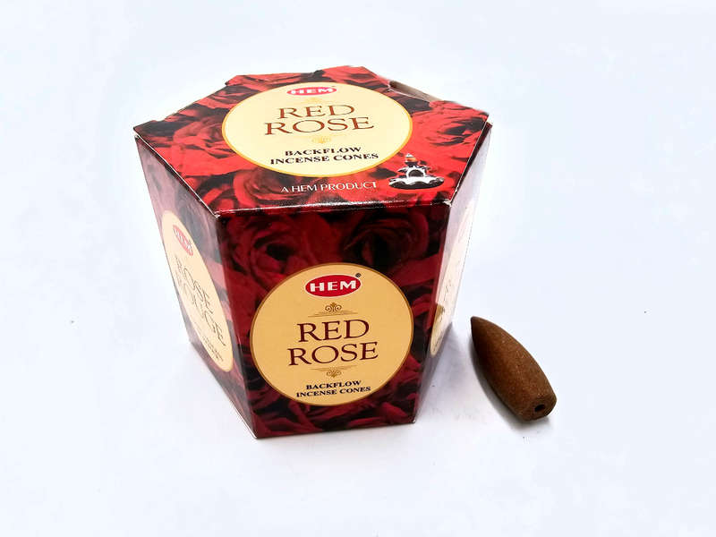 WM Rose Backflow Incense Cones (Pack of 40)