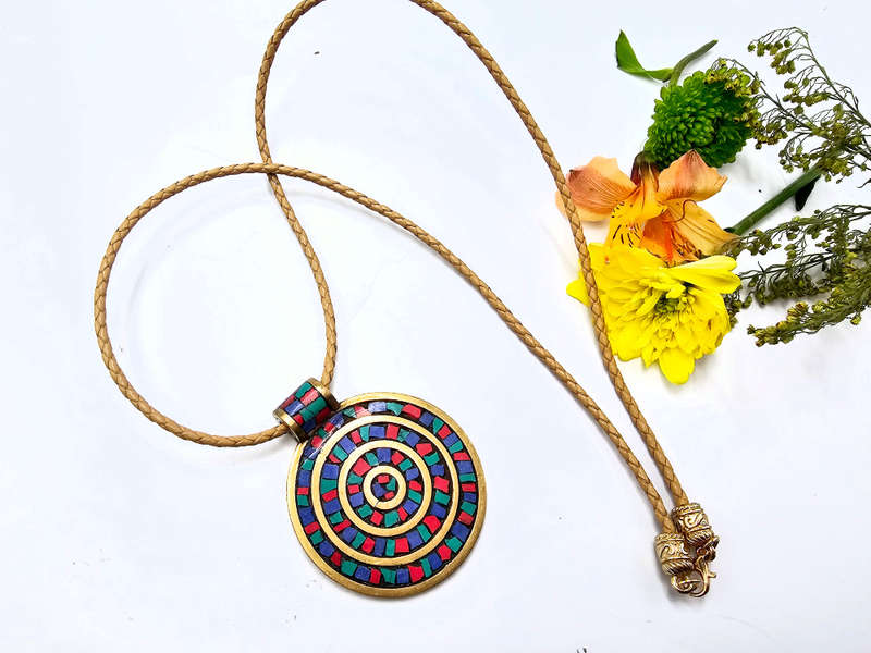 Tibetan Necklace Round Mandala