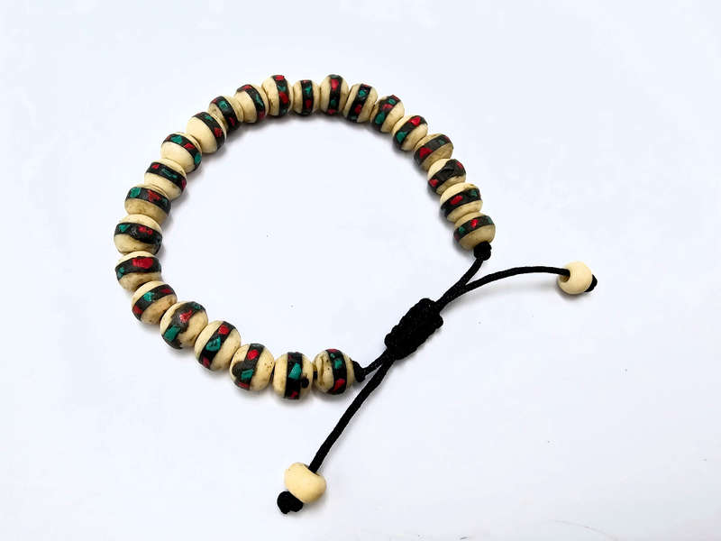 Tibetan Yak Bone Mala Bangle