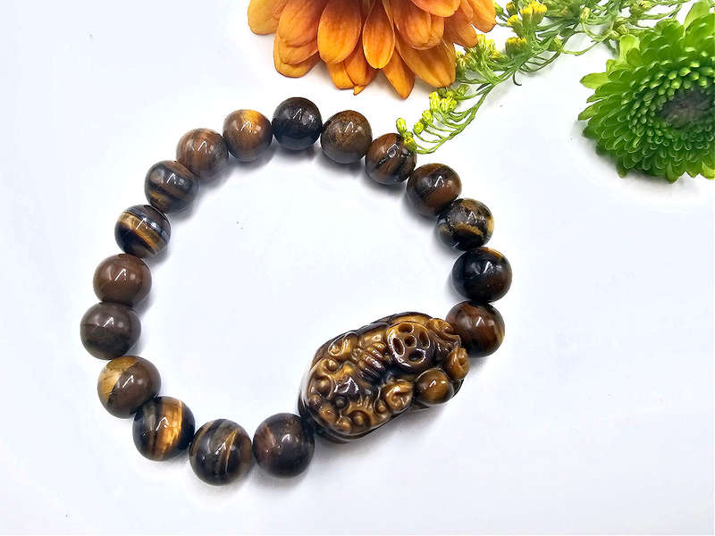 Pi Xiu Tigers Eye Bangle (8mm)