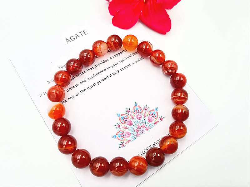 Red Agate Bangle (8mm)