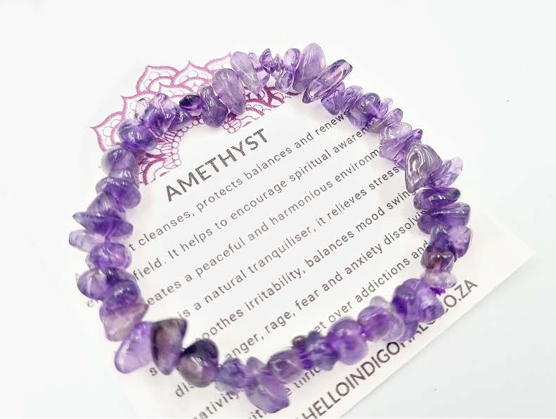Amethyst Chips Bangle