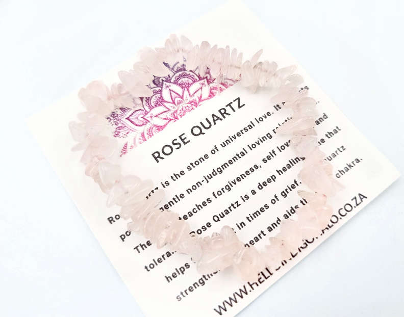 Rose Quartz Chips Bangle