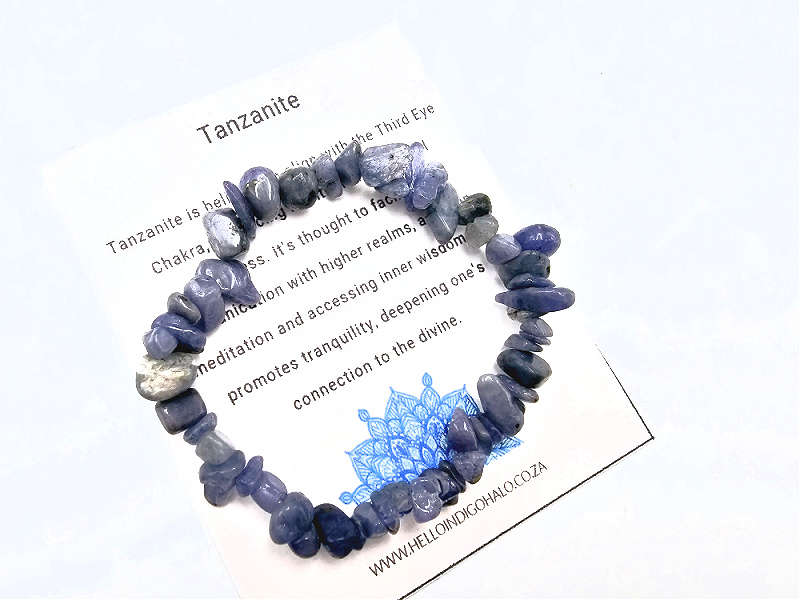 Tanzanite Stone Chips Bangle
