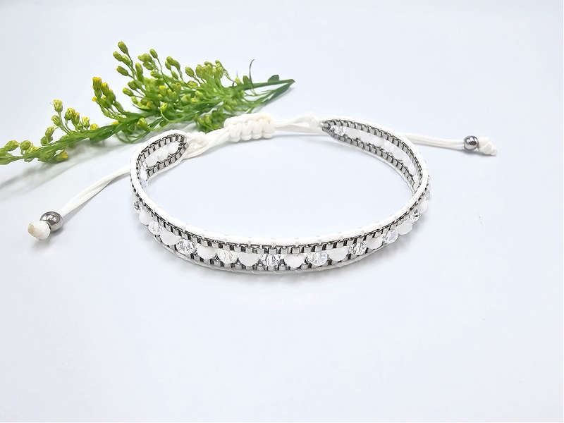 BOHO Bead Bracelet White