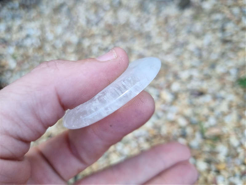 Clear Quartz Worry Stone