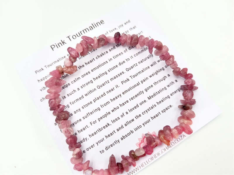 Pink Tourmaline Chips Bangle