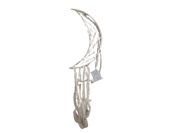 Crescent Moon Dream Catcher White (35cm)