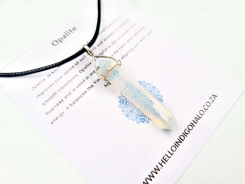 Opalite Crystal Necklace (925 Silver)