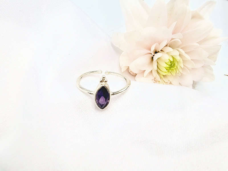 Amethyst Diamond Shape Circles (925 Silver)