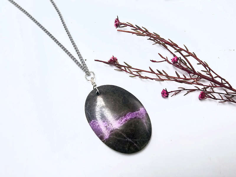 Atlantasite Necklace Oval