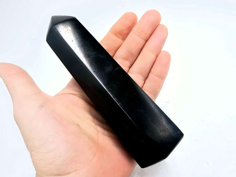 Black Basalt Polished Point E (366g)