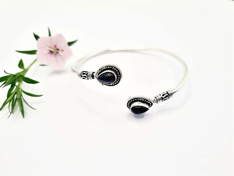 Ethnic BOHO Double Black Onyx Bracelet
