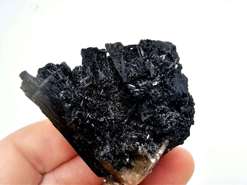 Black Tourmaline Rough Q (72g) Smoky Quartz