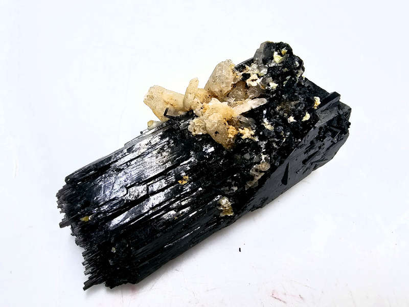 Black Tourmaline Rough U (138g) Quartz Inclusion